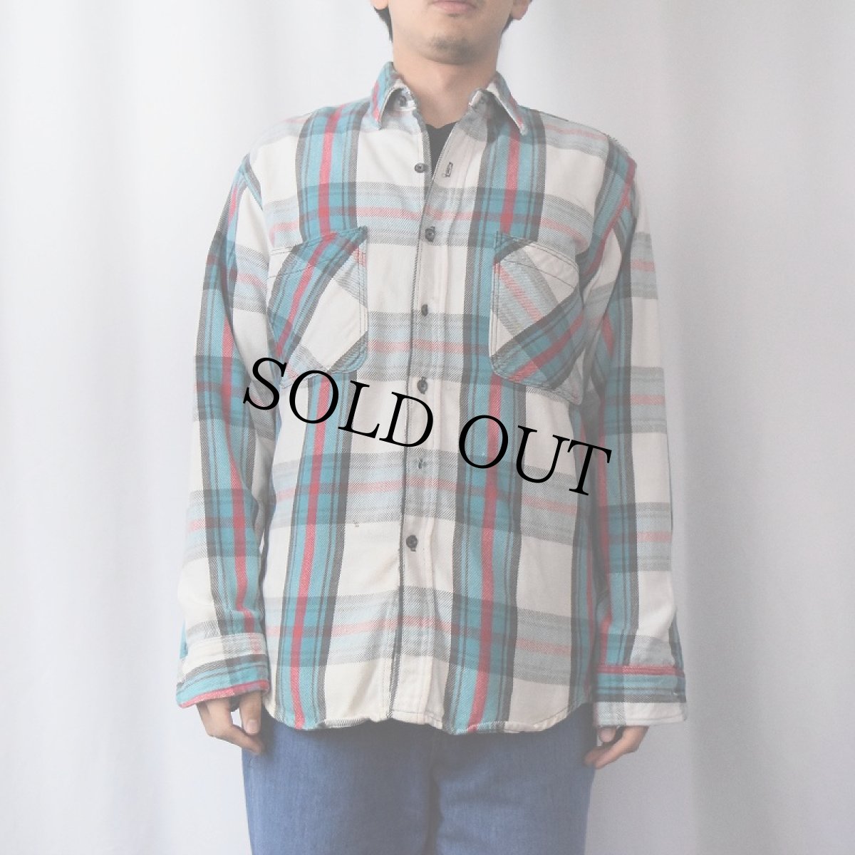 画像2: 80's ST JOHN'S BAY USA製 "BIGMAC FLANNEL" チェック柄 ヘビーネルシャツ M (2)