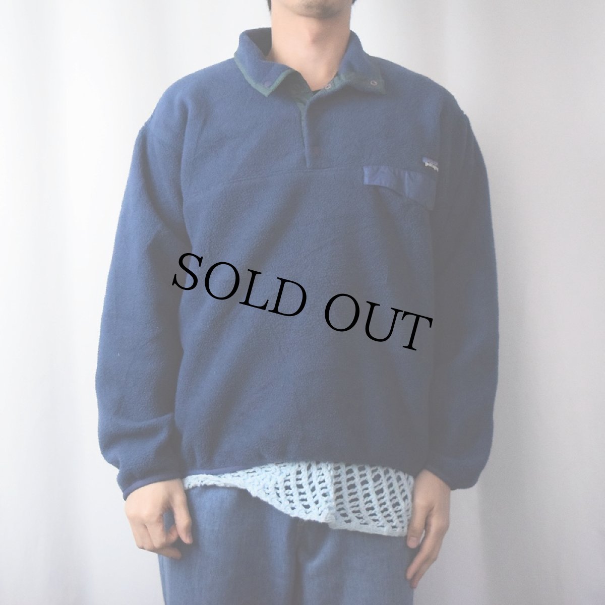 画像2: 90's Patagonia スナップT NAVY M (2)