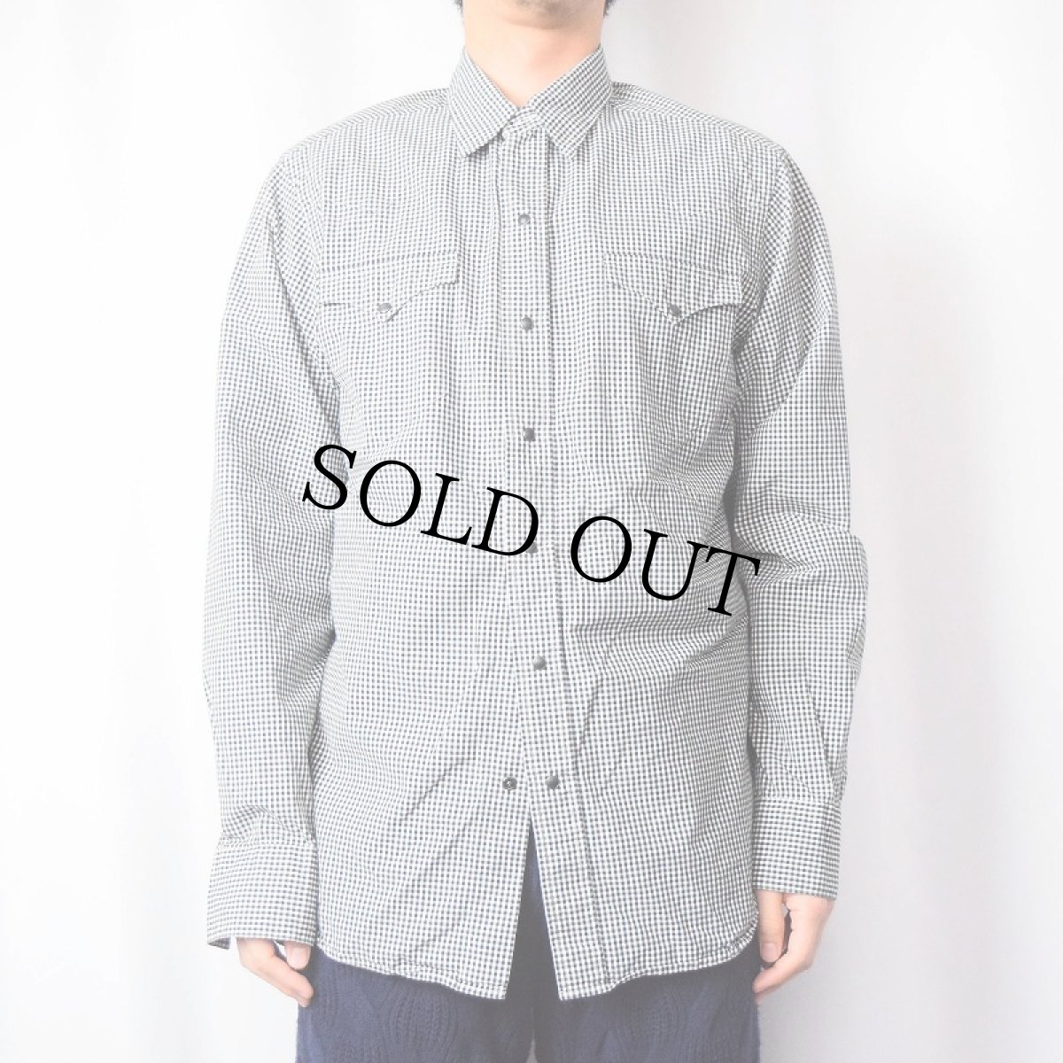 画像2: POLO Ralph Lauren "WESTERN" ギンガムチェック柄 ウエスタンシャツ L (2)