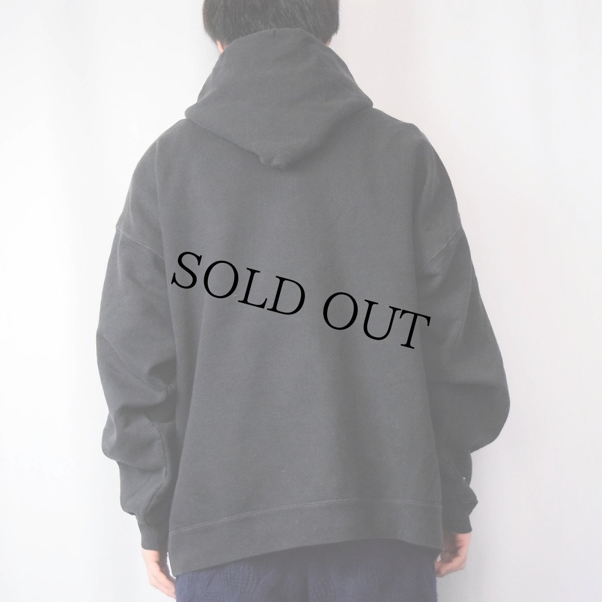 画像3: 90's La Broue ロゴ刺繍 スウェットジップパーカー BLACK XL (3)