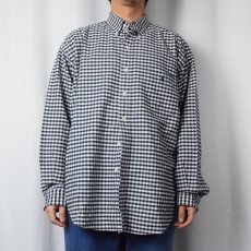 画像2: POLO Ralph Lauren "BIG SHIRT" ロゴ刺繍 ギンガムチェック柄 ボタンダウン コットンシャツ L (2)