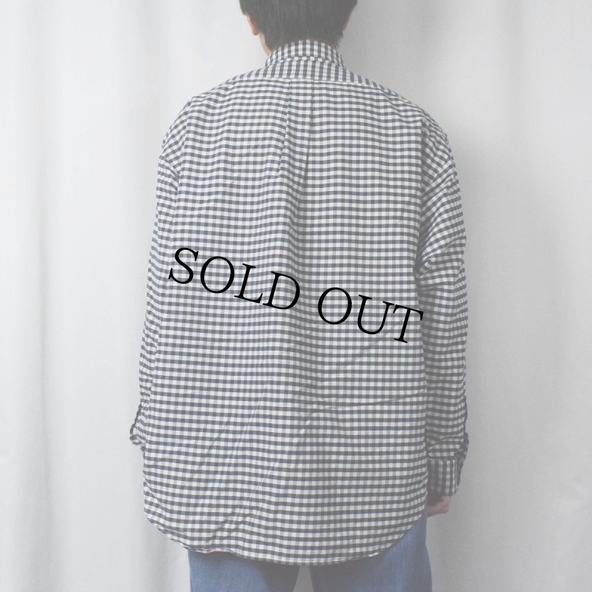 画像3: POLO Ralph Lauren "BIG SHIRT" ロゴ刺繍 ギンガムチェック柄 ボタンダウン コットンシャツ L (3)