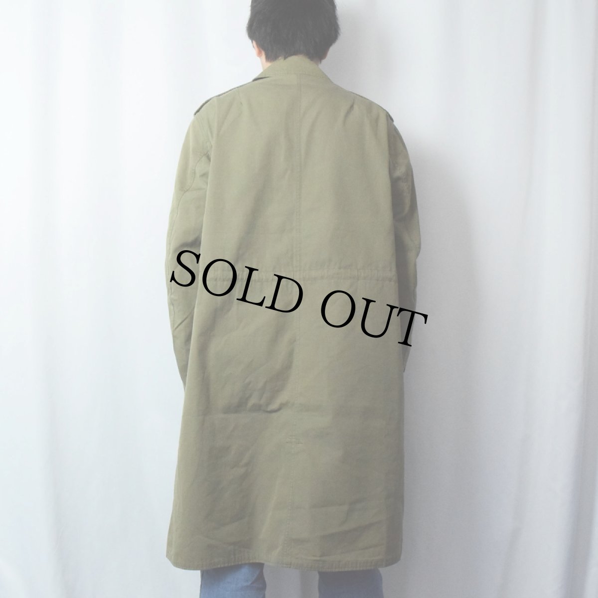 画像3: UNKNOWN MILITARY ウエストコード付き オーバーコート L (3)