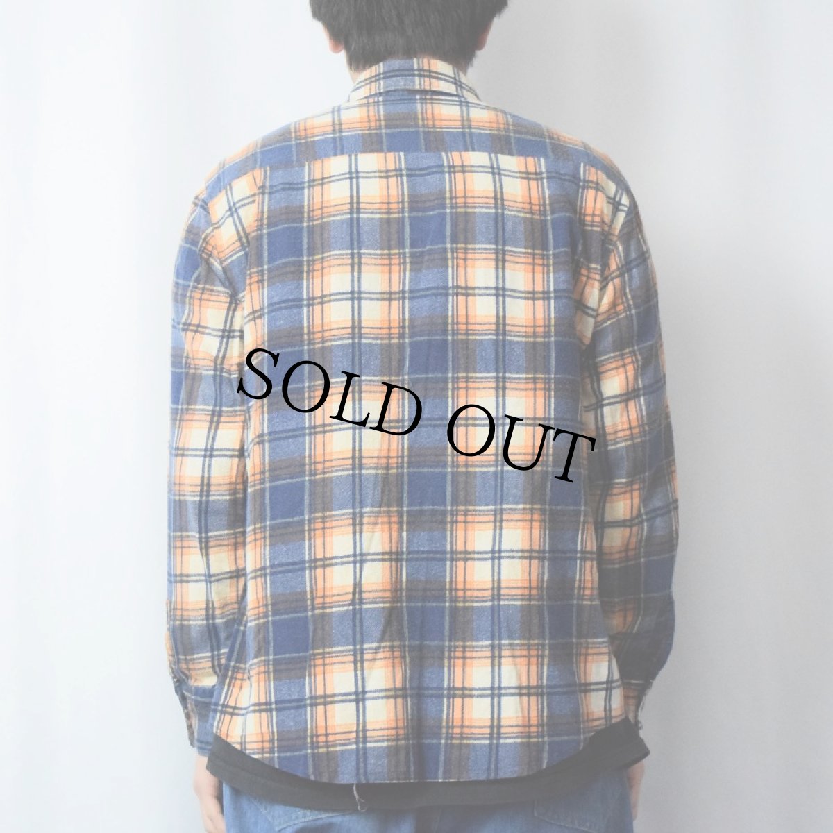 画像3: 80's RUGGED チェック柄 ライトネルシャツ M (3)