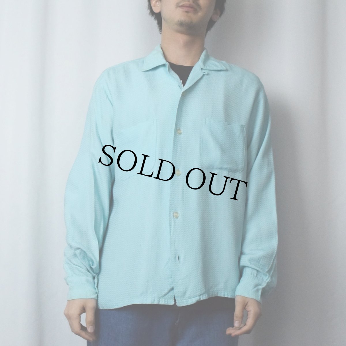 画像2: 50's Bercktowne オープンカラー レーヨンシャツ M (2)