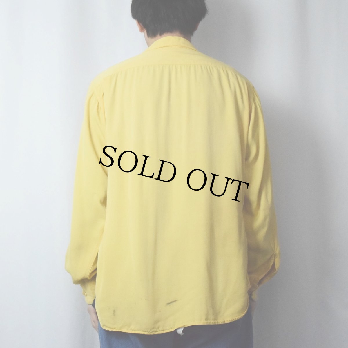 画像3: 50's Wilson "1957 Shine All Stan" チェーン刺繍 オープンカラー レーヨンシャツ L (3)