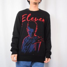 画像2: STRANGER THINGS "Eleven" SFドラマ ジャガードニットセーター BLACK DEADSTOCK L (2)