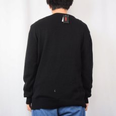 画像3: STRANGER THINGS "Eleven" SFドラマ ジャガードニットセーター BLACK DEADSTOCK L (3)