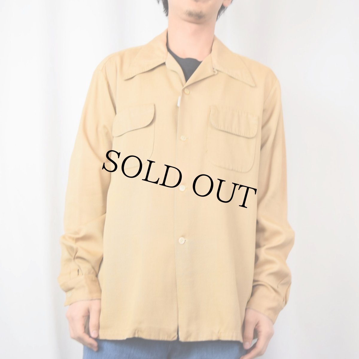 画像2: 40's〜 オープンカラー レーヨンシャツ (2)