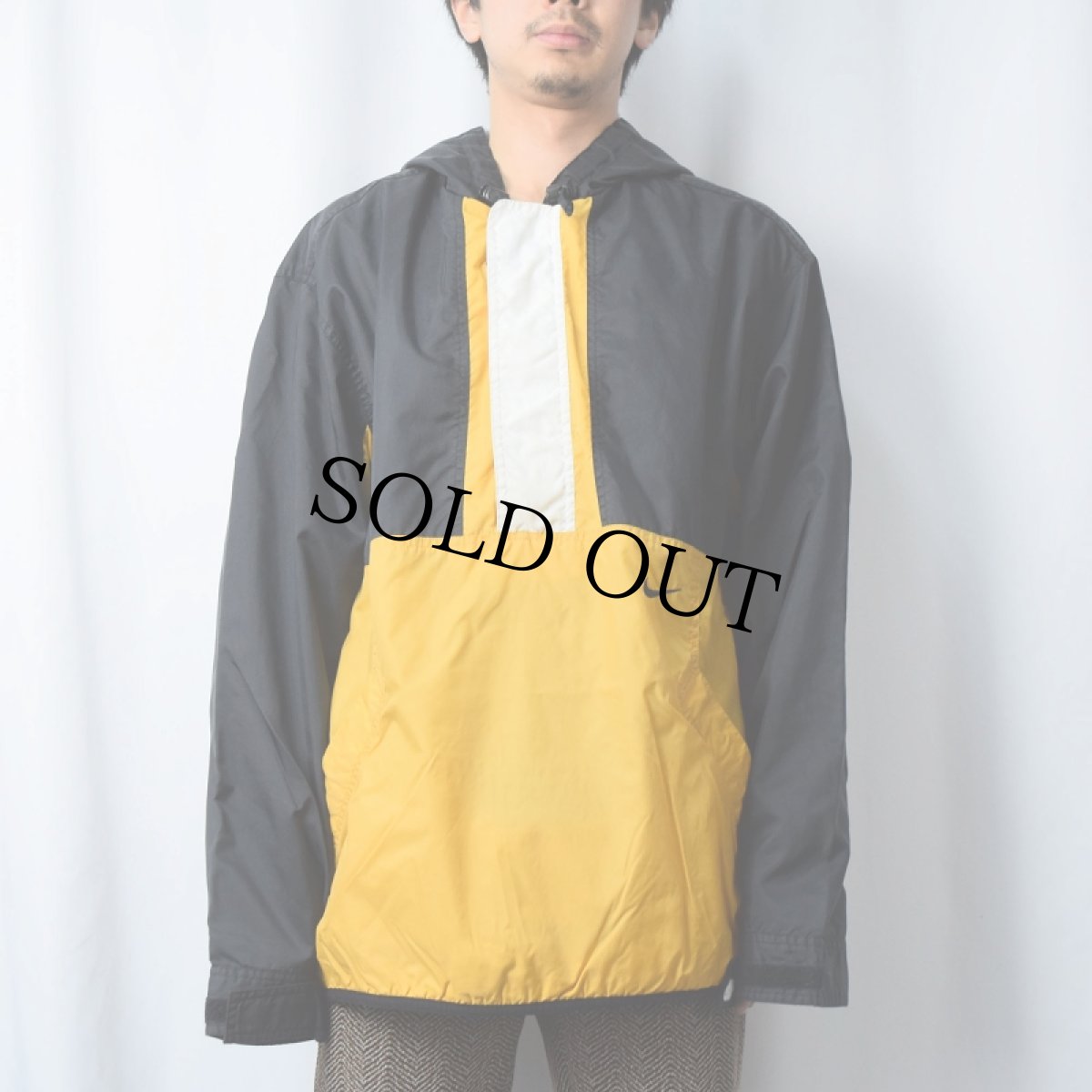 画像2: NIKE ロゴ刺繍 ナイロンアノラックパーカー L (2)