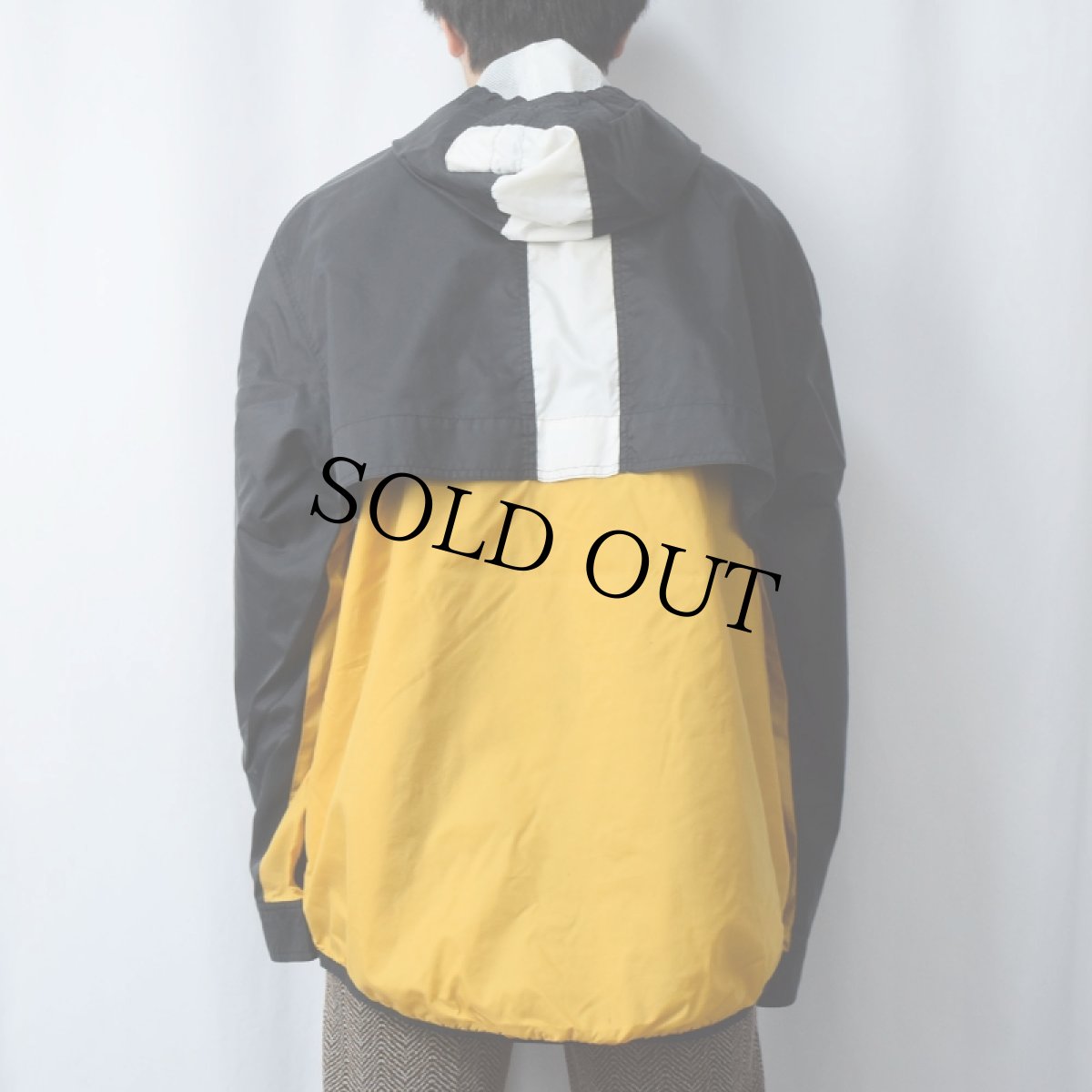 画像3: NIKE ロゴ刺繍 ナイロンアノラックパーカー L (3)