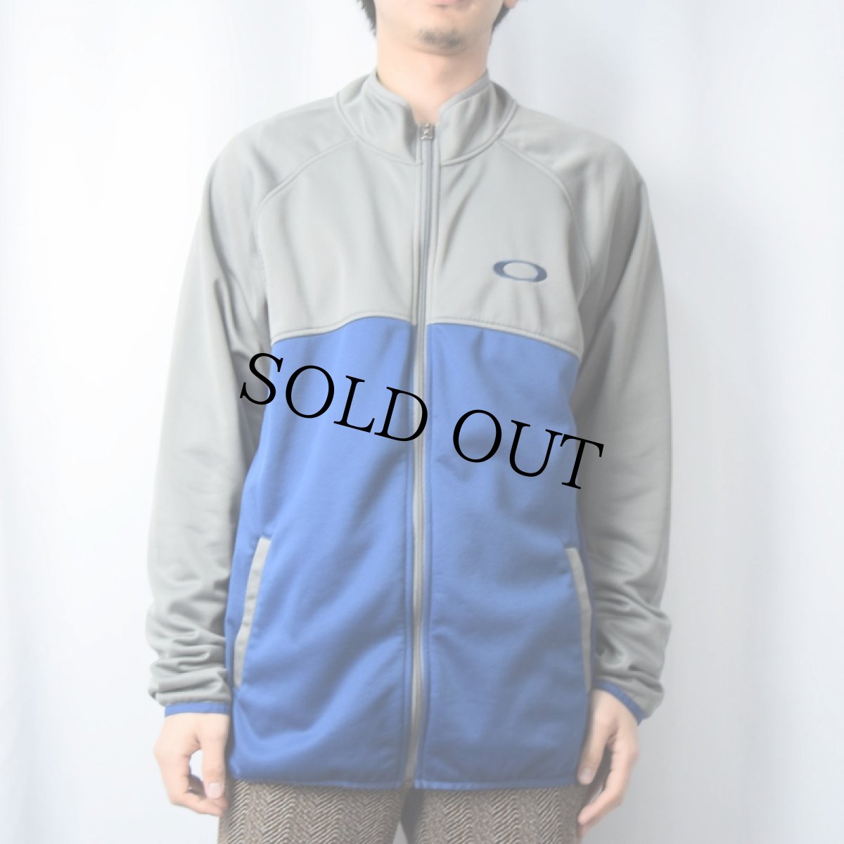 画像2: OAKLEY ロゴ刺繍 切り替えデザイン トラックジャケット L (2)