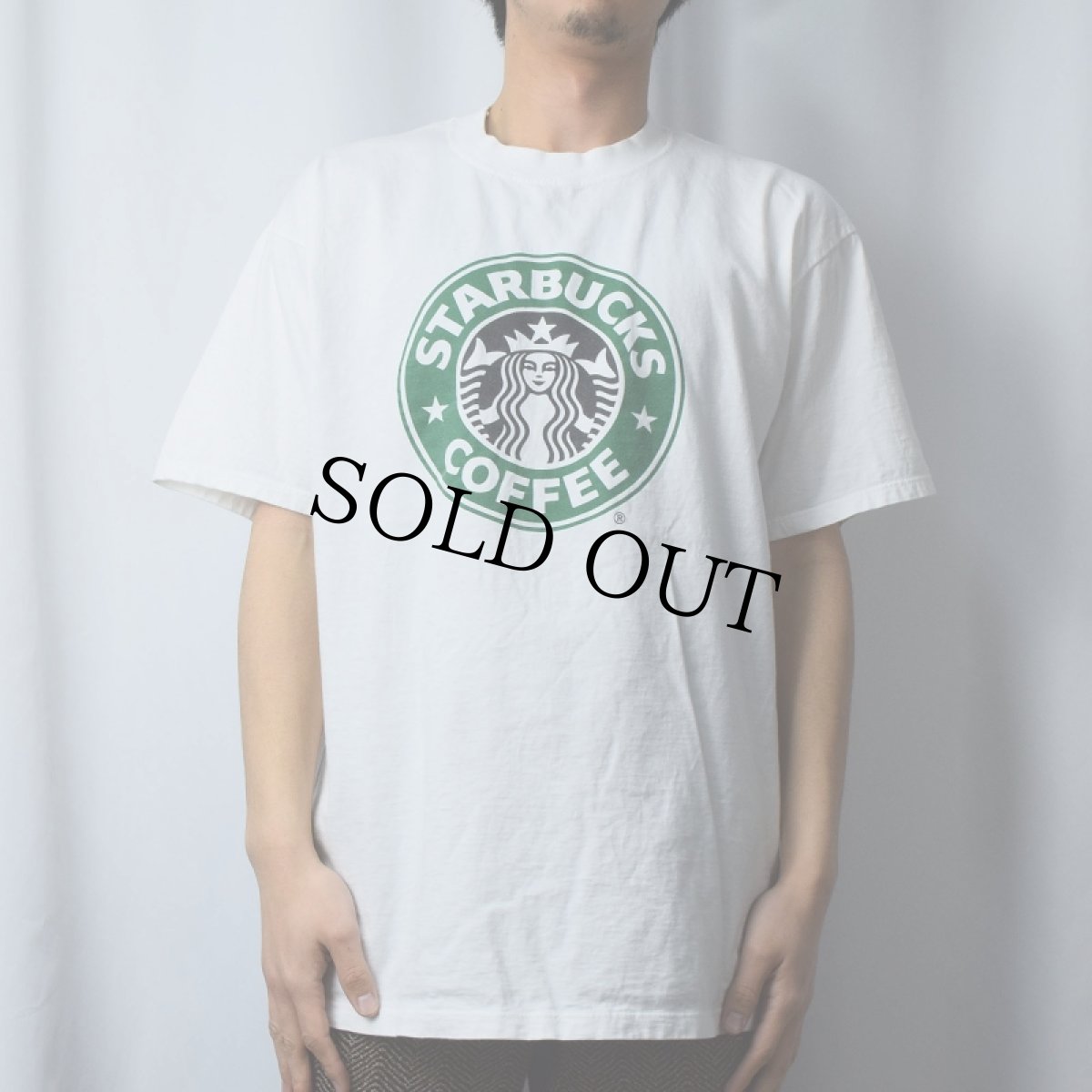 画像2: 90's STARBUCKS USA製 ロゴプリントTシャツ L (2)
