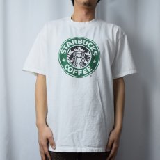 画像2: 90's STARBUCKS USA製 ロゴプリントTシャツ L (2)