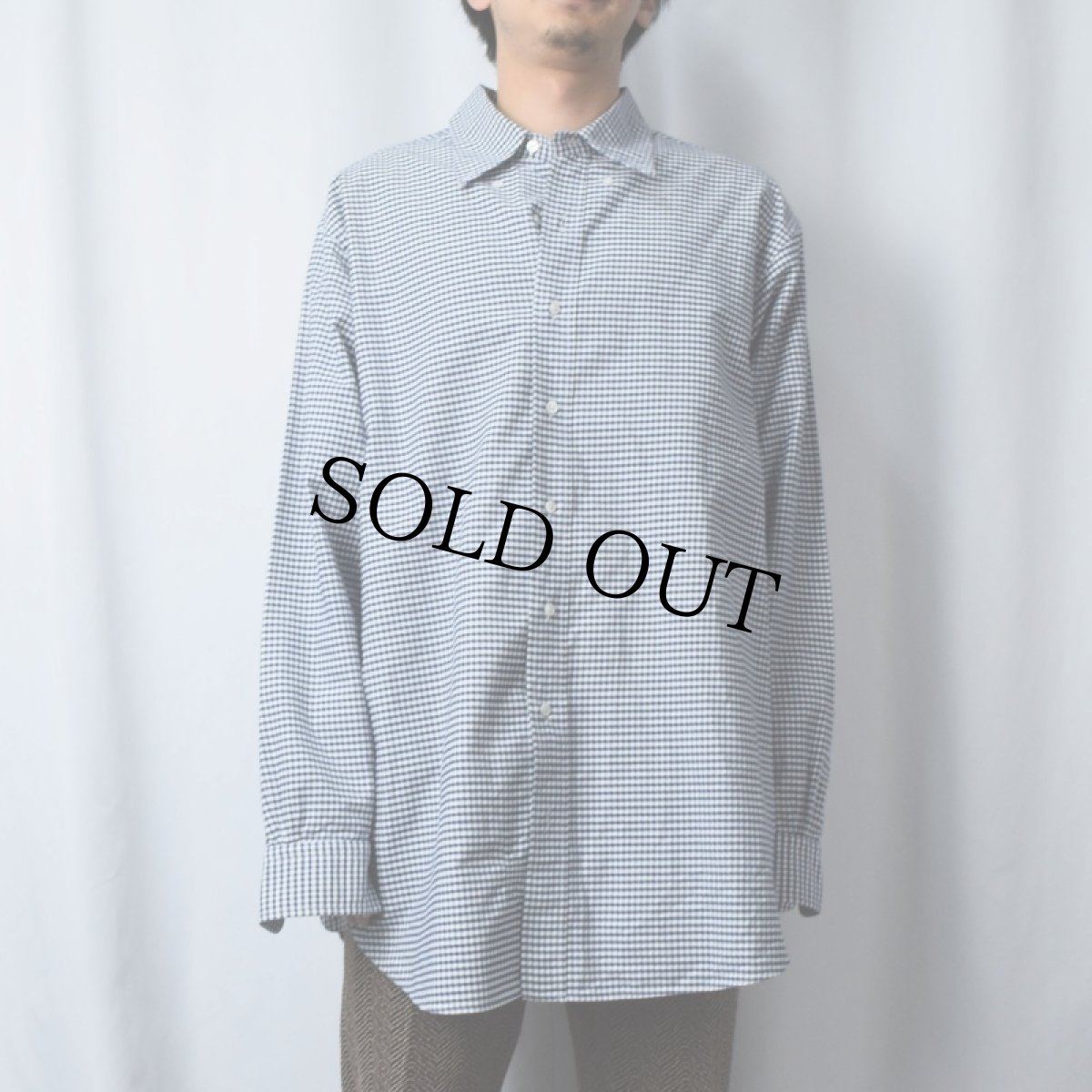 画像2: 90’s Brooks Brothers USA製 シェパードチェック柄 コットンボタンダウンシャツ SIZE18-35 (2)