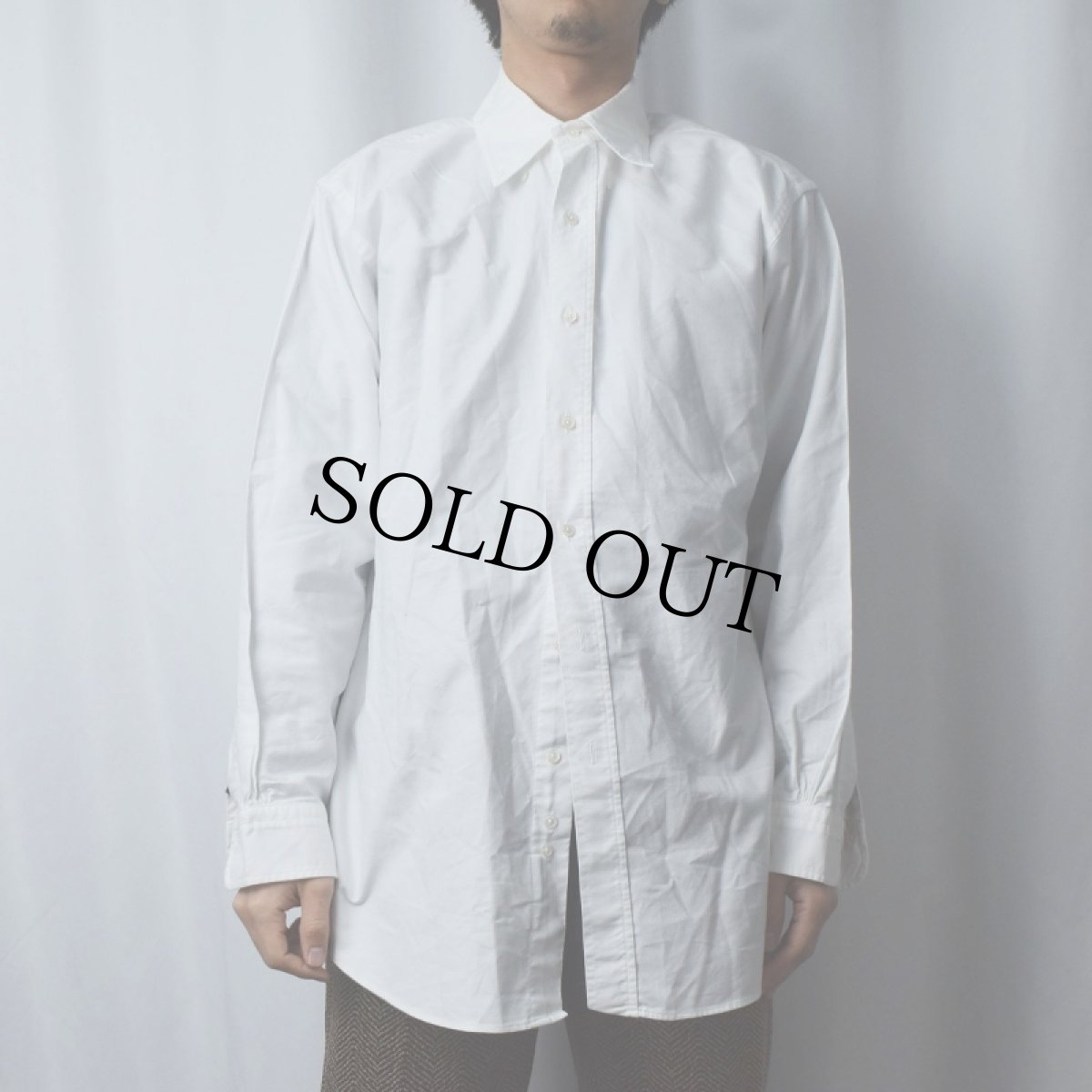 画像2: 90’s Brooks Brothers USA製 オックスフォードボタンダウンシャツ SIZE16 1/2-33 (2)