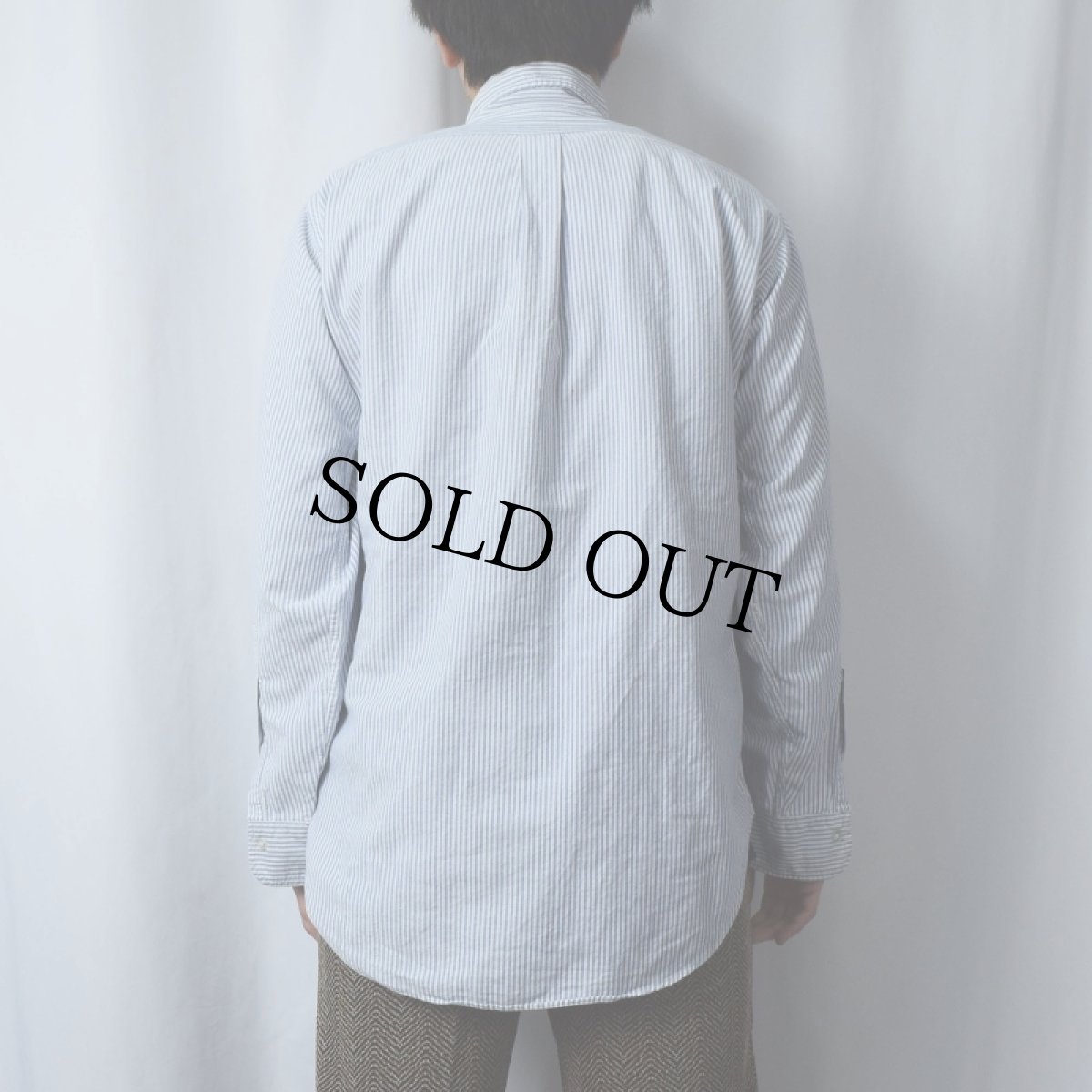 画像3: 70’s Brooks Brothers 6ボタン キャンディストライプ柄 コットンボタンダウンシャツ SIZE15 1/2-3 (3)