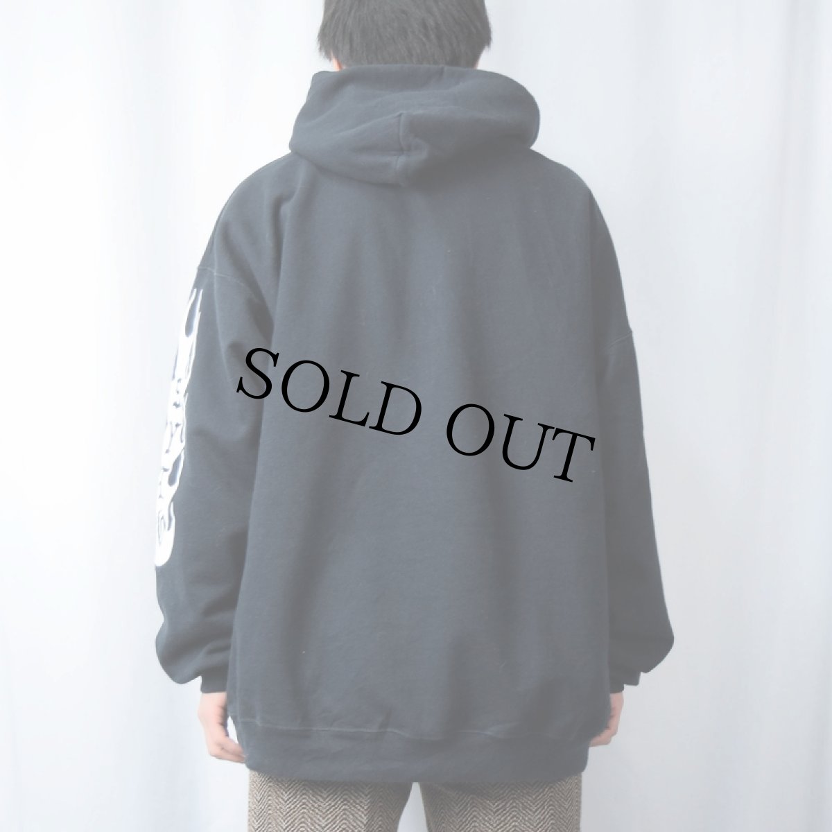 画像3: 90's "Support Your Local" バイカープリント スウェットフーディ BLACK XL (3)