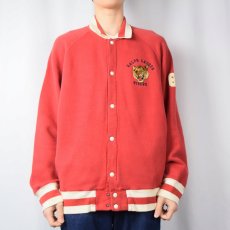 画像3: 90's POLO SPORT Ralph Lauren "TIGERS" パッチ付き スウェットスタジャン XL (3)