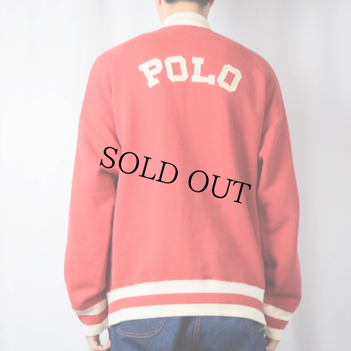 画像4: 90's POLO SPORT Ralph Lauren "TIGERS" パッチ付き スウェットスタジャン XL (4)