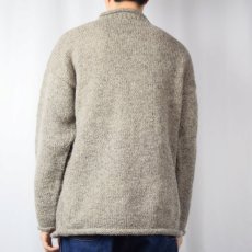 画像3: 【SALE】 花柄 ロールネック ウール ハンドニットセーター (3)