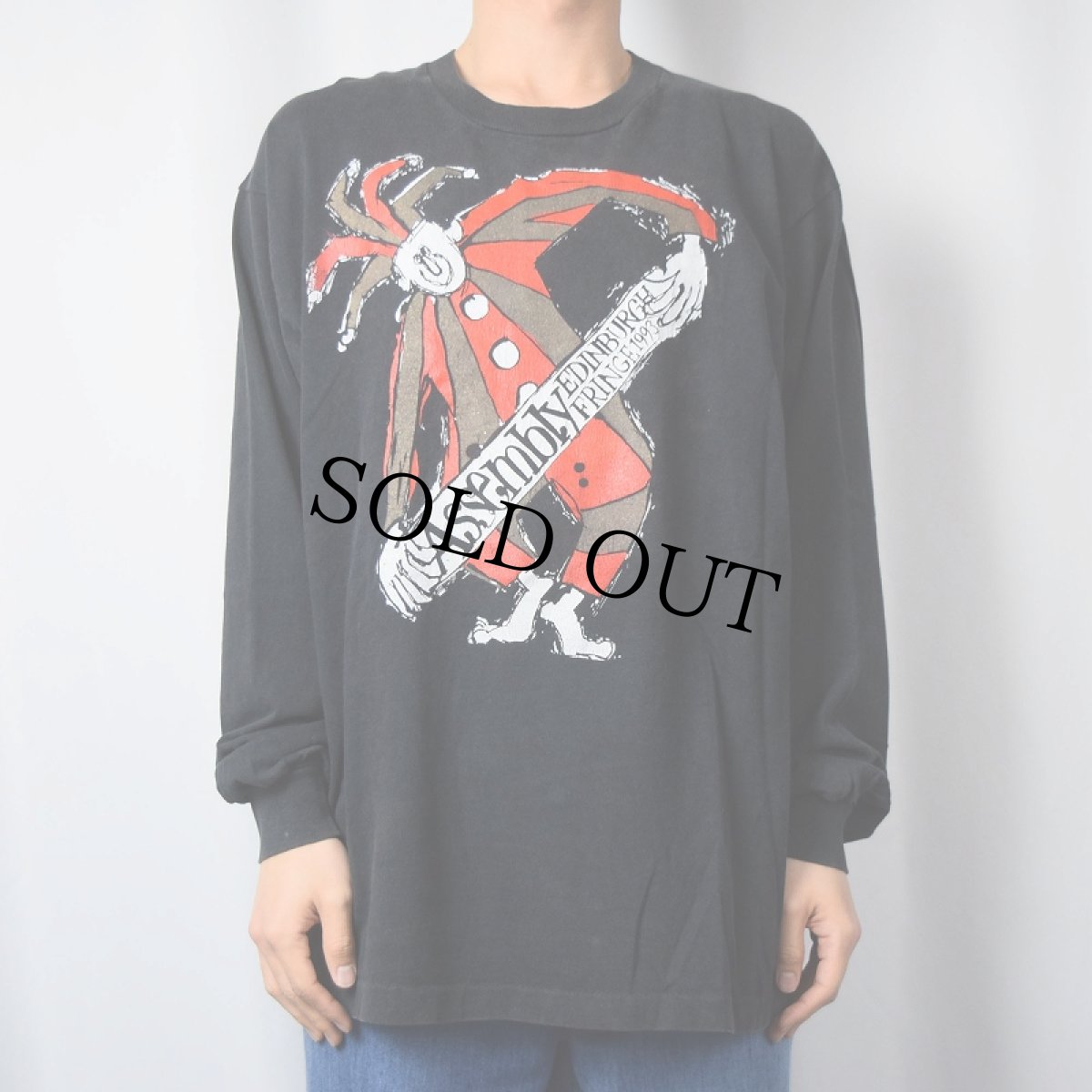 画像2: 90's Assembly "EDINBURGH FRINGE" 芸術祭プリントロンT BLACK XL (2)