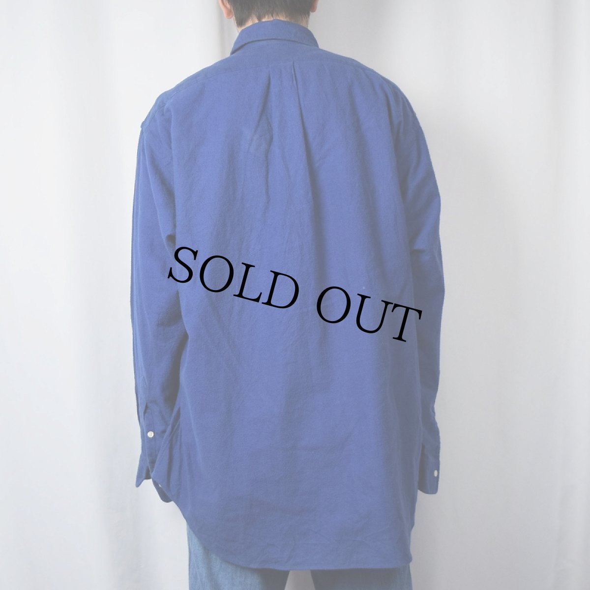 画像3: 90's POLO Ralph Lauren ロゴ刺繍 シャモアクロスボタンダウンシャツ L (3)