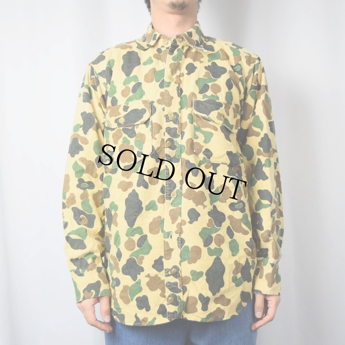 画像2: 70's Woolrich ダックハンターカモ柄 ネルシャツ (2)