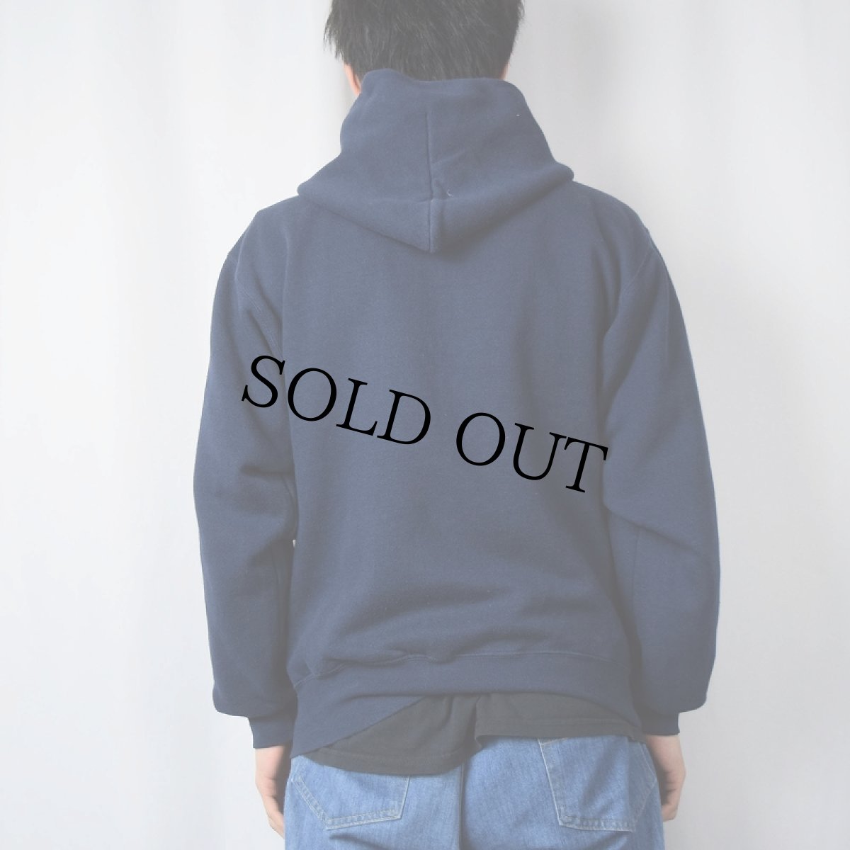 画像3: SOFFE "NAVY" プリントスウェットジップパーカー NAVY M (3)