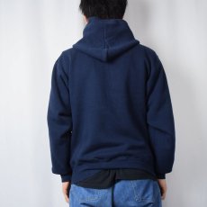 画像3: SOFFE "NAVY" プリントスウェットジップパーカー NAVY M (3)