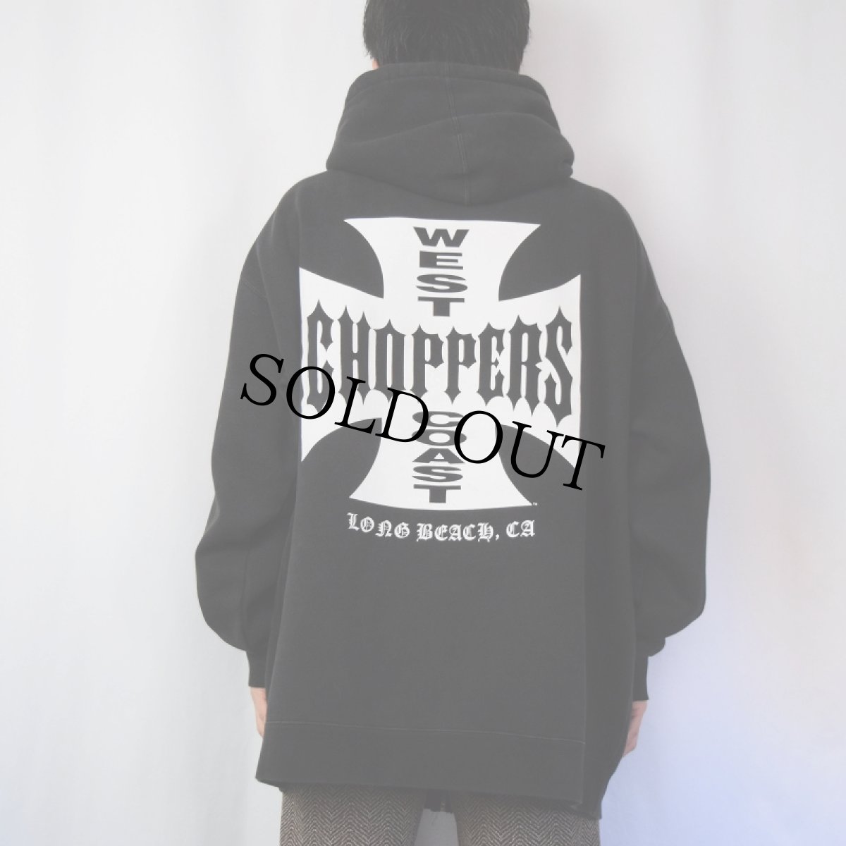 画像4: WEST COAST CHOPPERS ロゴプリントスウェットジップパーカー BLACK XXL (4)