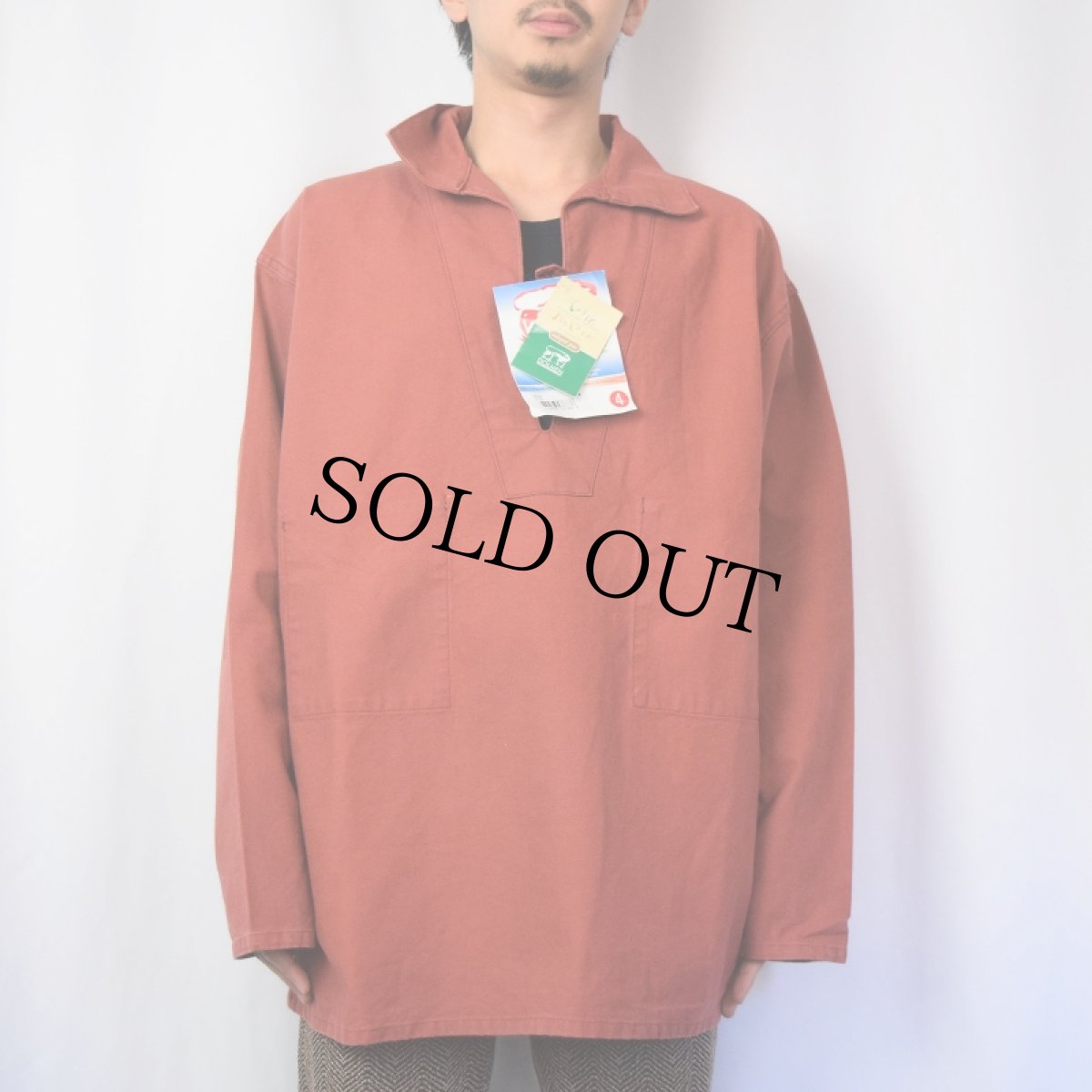 画像2: DOLMEN FRANCE製 フィッシャーマンスモック DEADSTOCK SIZE4 (2)