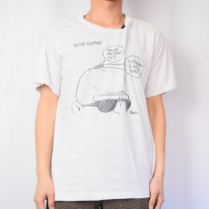 画像2: 80〜90's VAURO シュールイラストプリントTシャツ (2)