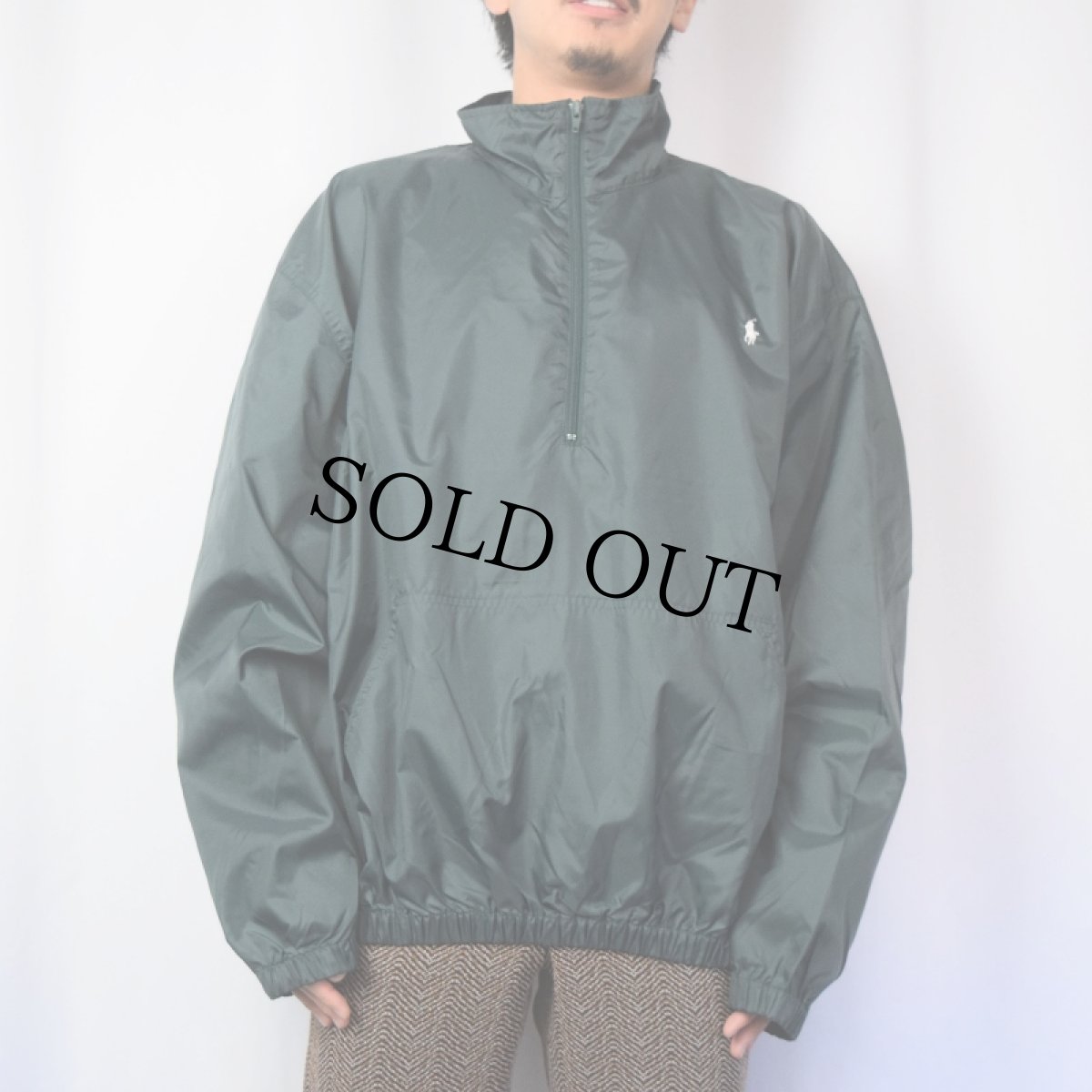 画像2: POLO Ralph Lauren ロゴ刺繍 ハーフジップ ナイロンジャケット (2)