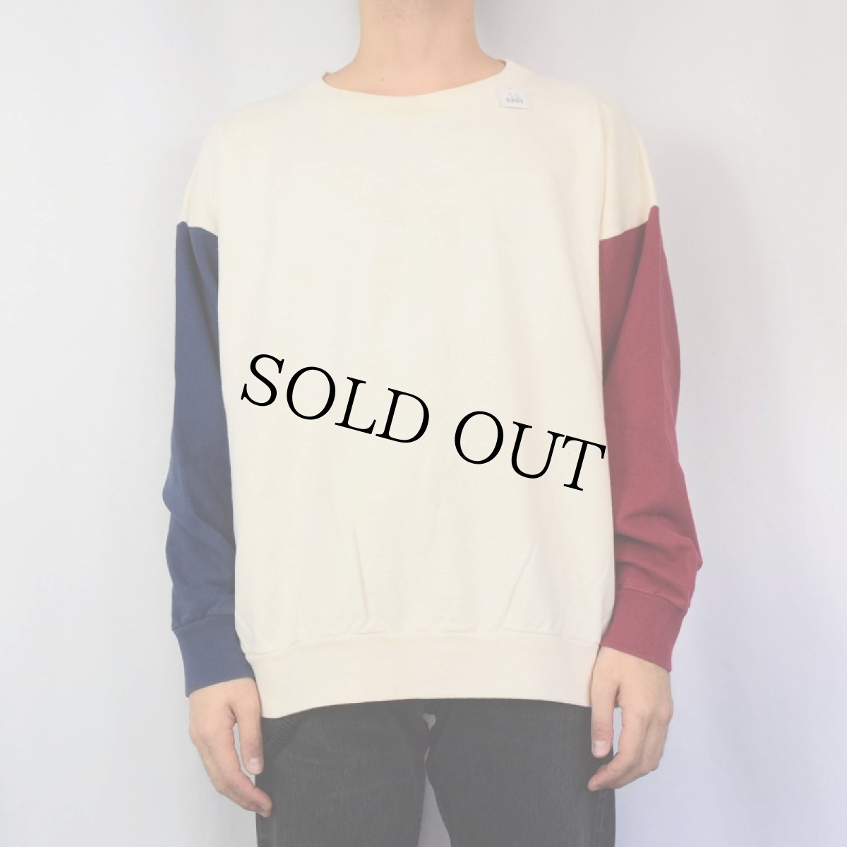 画像2: 90's Create a craft USA製 切り替えデザインスウェット ONE SIZE (2)