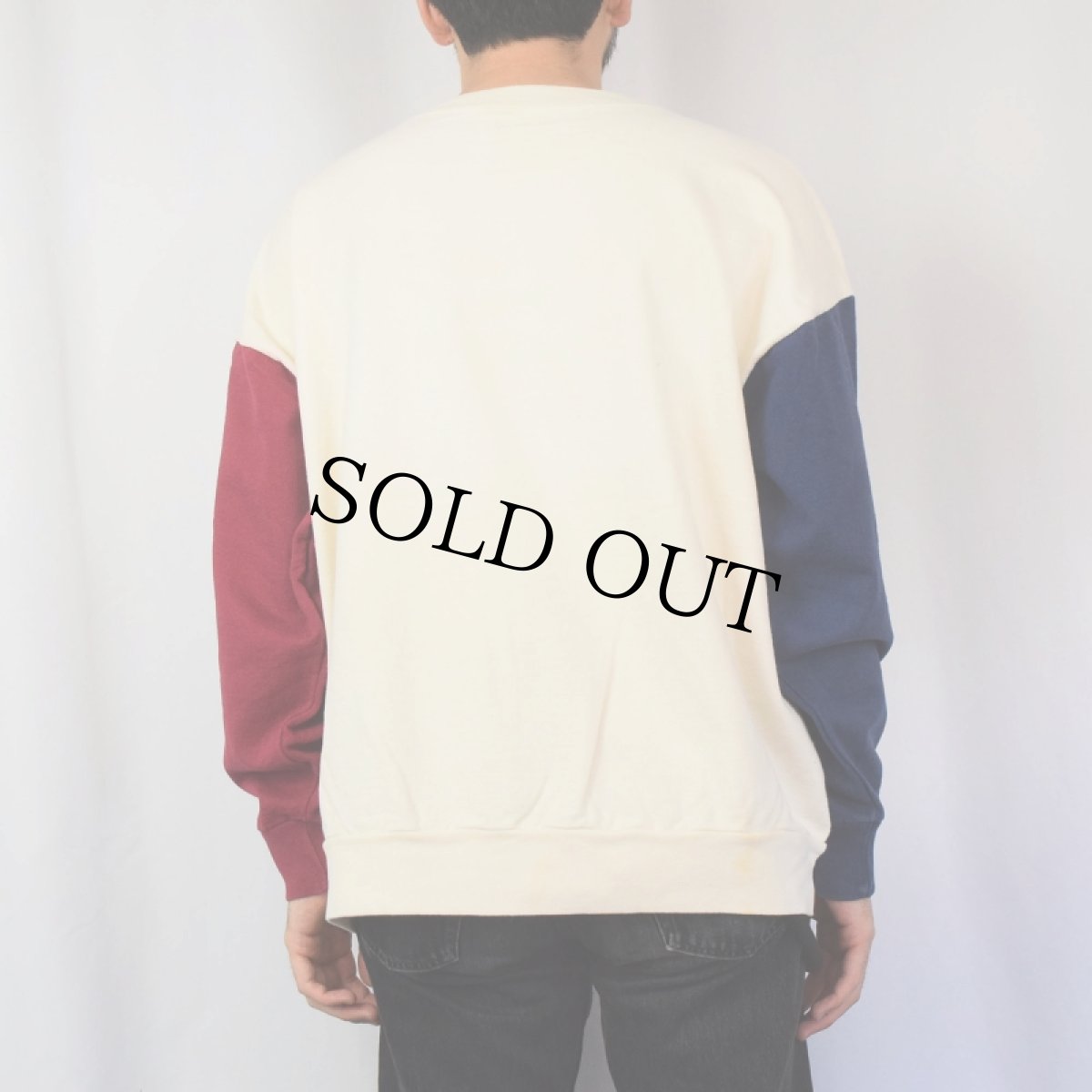 画像3: 90's Create a craft USA製 切り替えデザインスウェット ONE SIZE (3)