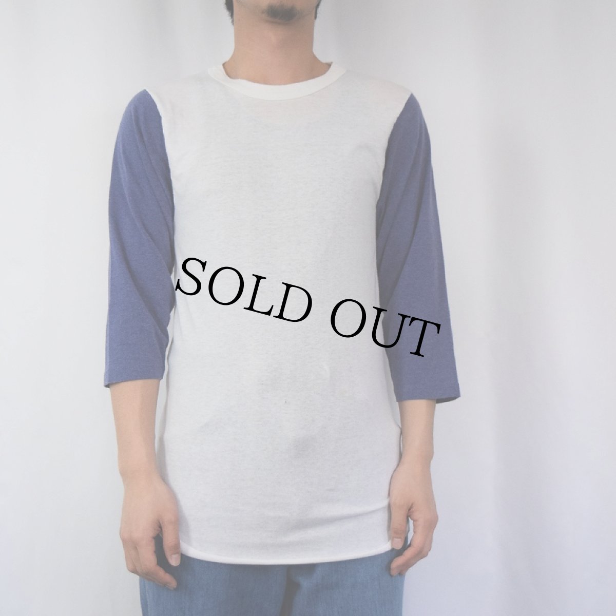 画像2: 80's Champion トリコタグ USA製 2トーンカラーTシャツ L (2)