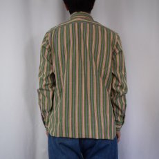 画像3: POLO Ralph Lauren チンスト付き ストライプ柄 コットンシャツ M (3)