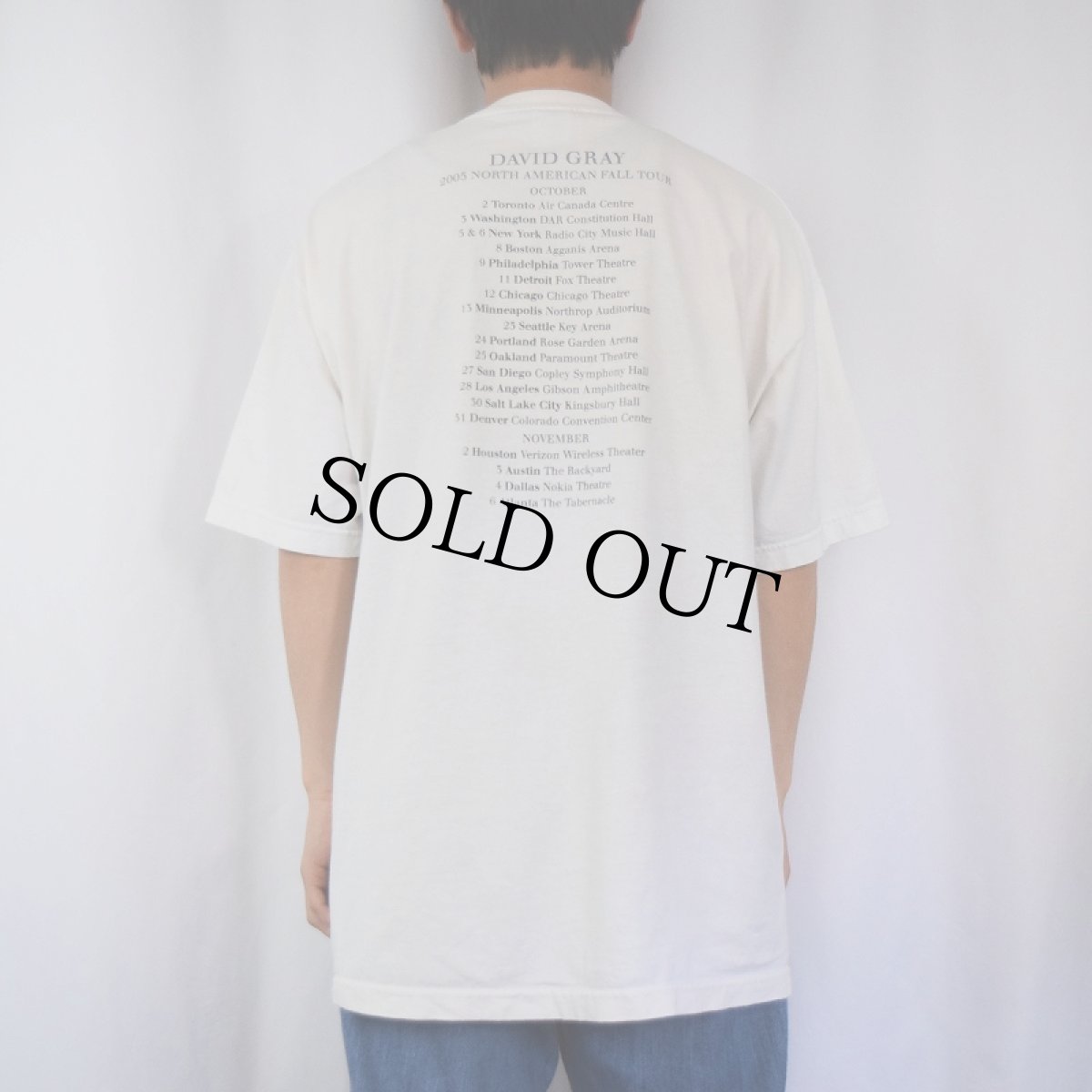 画像4: 2000's David Gray "LIFE IN SLOW MOTION" シンガーソングライター ツアーTシャツ XL (4)