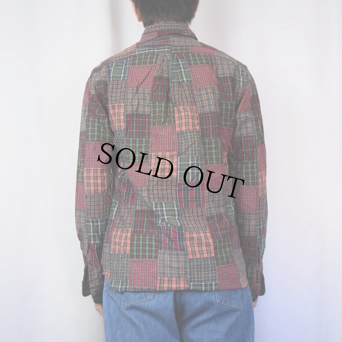 画像3: POLO Ralph Lauren INDIA製 "CUSTOM FIT" クレイジーパターン パッチワークシャツ S (3)