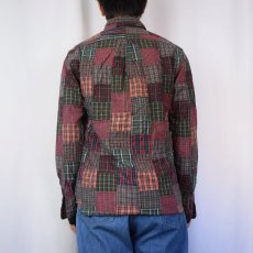 画像3: POLO Ralph Lauren INDIA製 "CUSTOM FIT" クレイジーパターン パッチワークシャツ S (3)