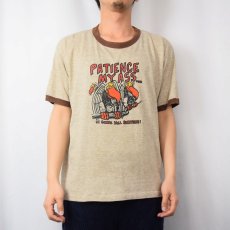 画像2: 70's Sportswear USA製 "PATIENCE MY ASS..." リンガーTシャツ XL (2)