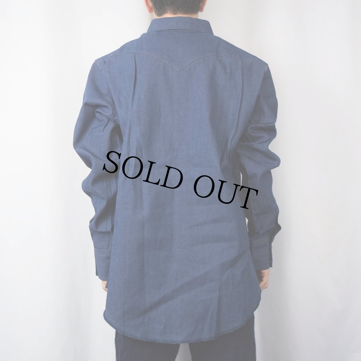 画像3: 80's Wrangler USA製 デニムウエスタンシャツ DEADSTOCK size 17 1/2-36 (3)