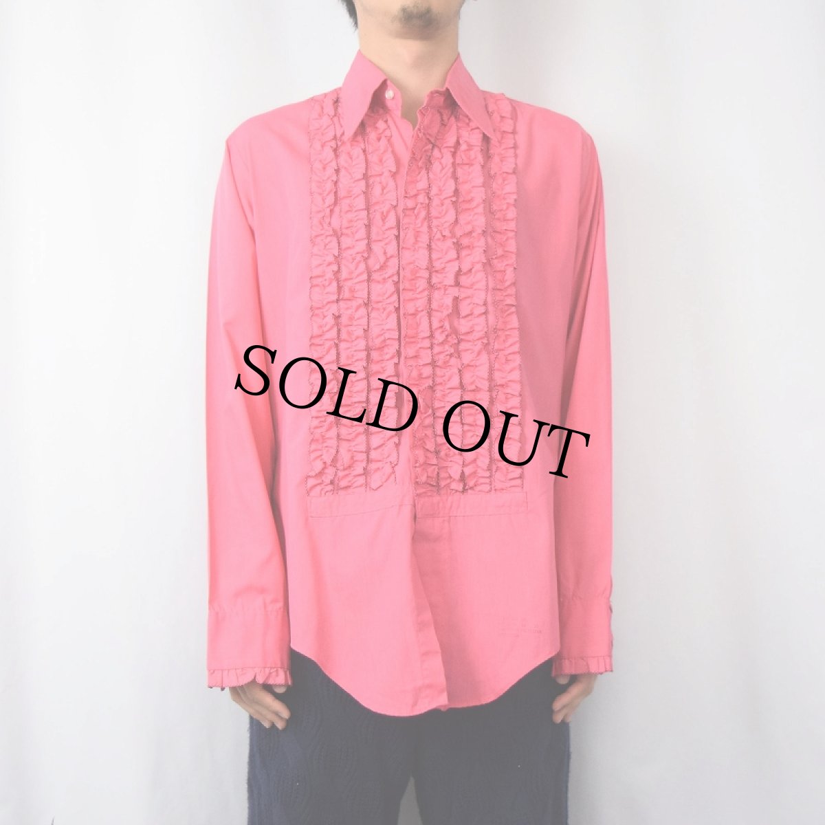 画像2: 70's Delton フリルデザイン コットンポリシャツ size16-35 (2)