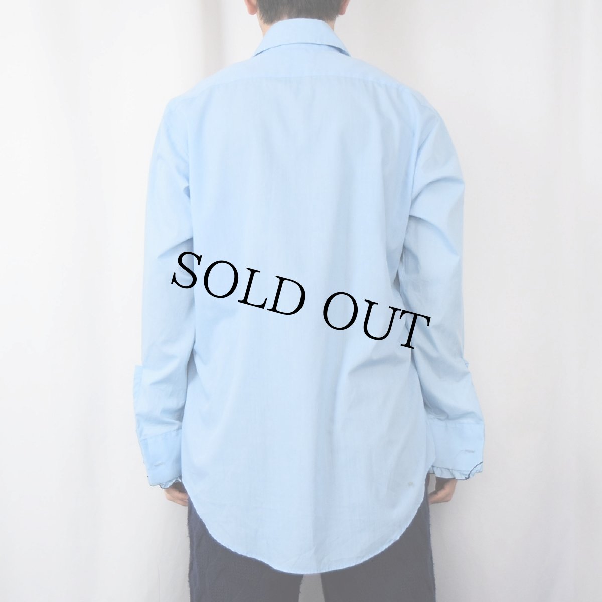 画像3: 70's after six フリルデザイン コットンポリシャツ size 16-33 (3)