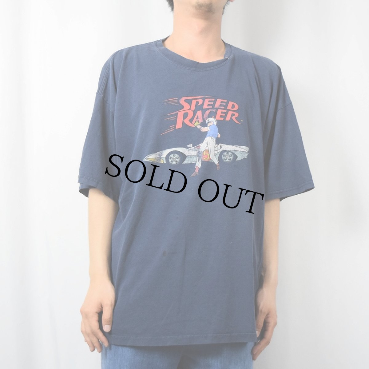 画像2: SPEED RACER アニメプリントTシャツ NAVY XL (2)