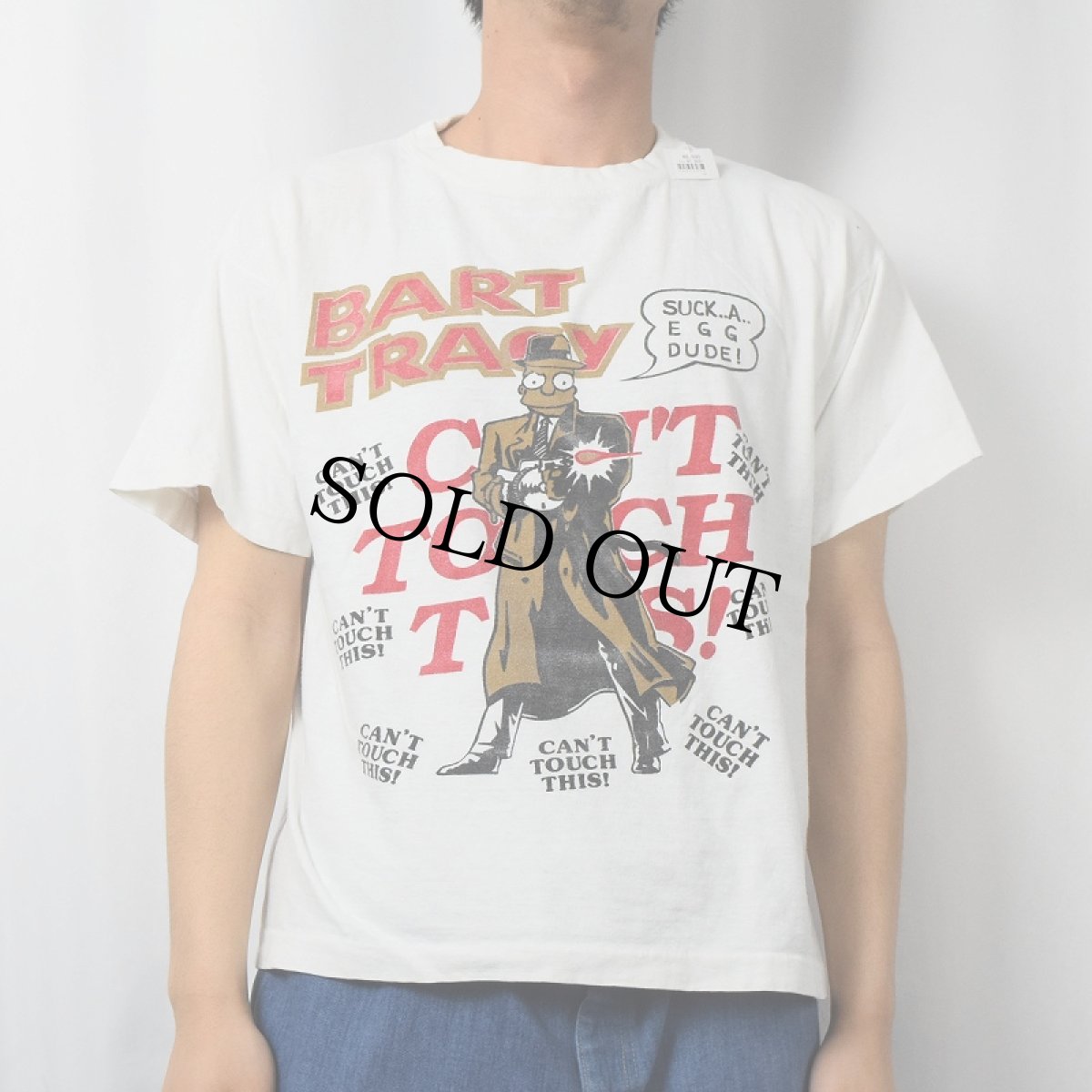 画像2: 90's THE SIMPSONS "BART TRACY" キャラクターパロディ プリントTシャツ M (2)