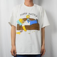 画像2: 2000's THE SIMPSONS "DUFF DADDY" キャラクタープリントTシャツ XL (2)