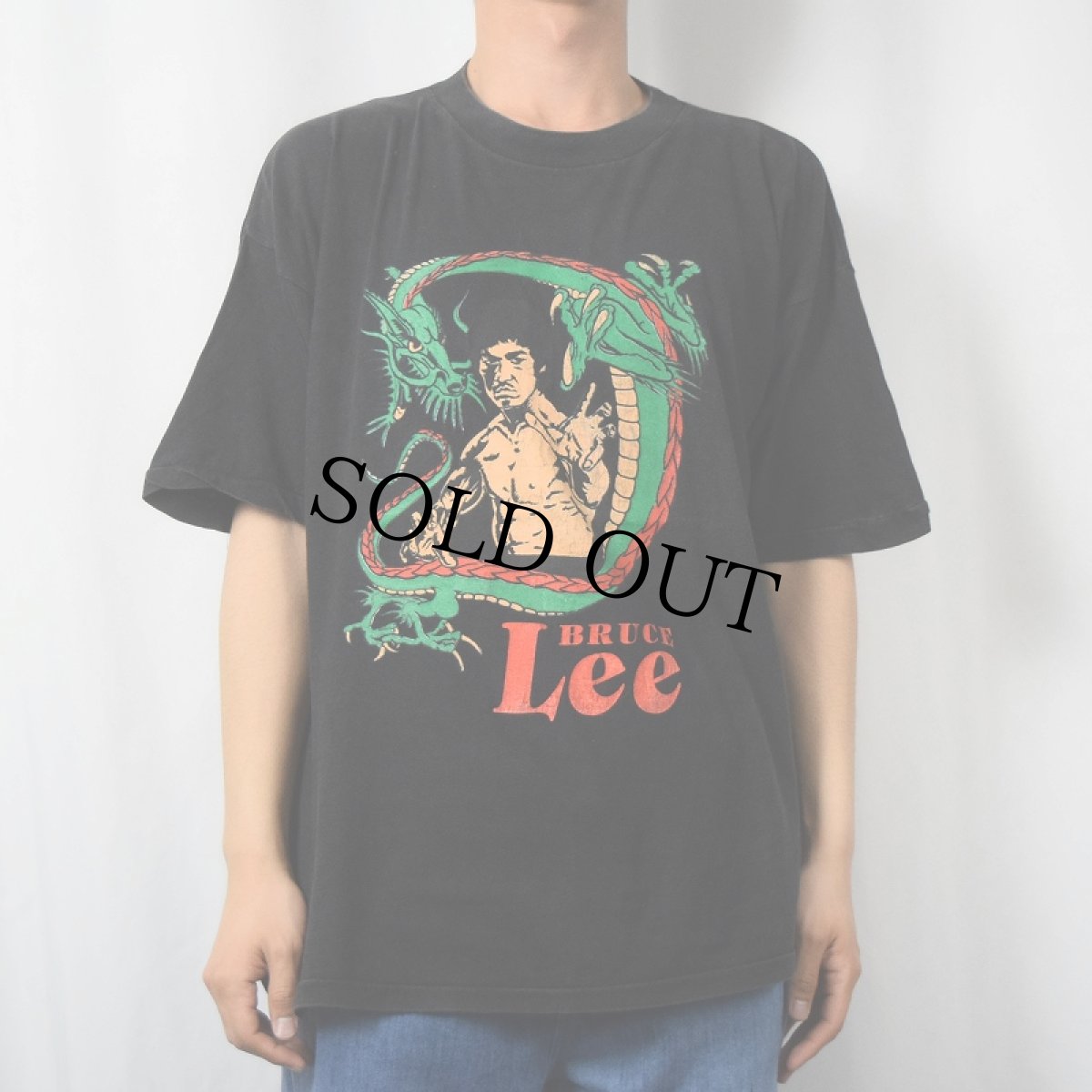 画像2: Bruce Lee ハリウッド俳優 プリントTシャツ BLACK L (2)