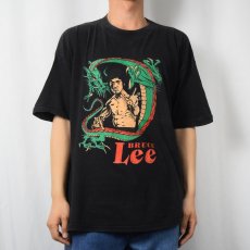 画像2: Bruce Lee ハリウッド俳優 プリントTシャツ BLACK L (2)
